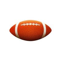 Shiny american football on white background. vector