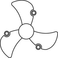 Stroke style of three spinner set for air concept. vector
