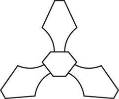 Spinner toy set icon with pointed arms. vector