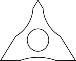 Trangle style of spinner toy in stroke style. vector