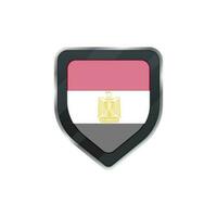 Shield of Egypt flag. vector