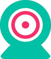 Green and pink  web camera. vector