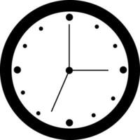 Isolated wall clock in flat style. vector