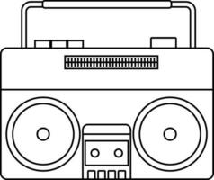 Isolated radio in flat style. vector