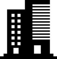 Building in black and white color. vector