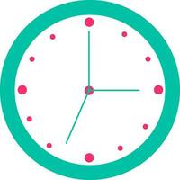 Isolated wall clock icon in flat style. vector