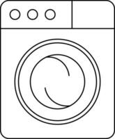 Flat illustration of a washing machine. vector