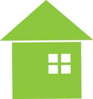 Flat illustration of eco house icon. vector