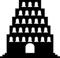 Black and white building. vector