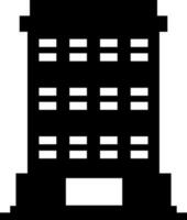 Building in black and white color. vector