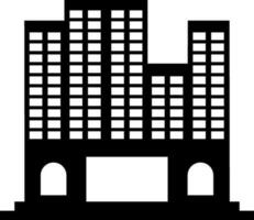 Building in black and white color. vector