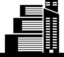 Building in black and white color. vector