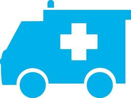 Flat illustration of ambulance icon. vector