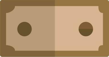 isolated money in brown color. vector