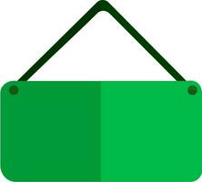 Blank signboard in green color. vector