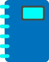 Blank diary in blue color. vector