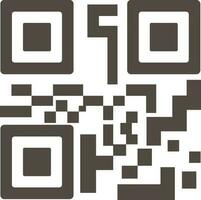 Grey qr code in flat style. vector