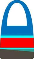 bolso en azul, rojo y gris color. vector