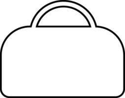 Illustration of flat style hand bag. vector