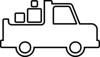 Icon of delivery truck in flat style. vector