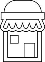 Isolated flat icon of store. vector