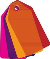 Flat illustration of colorful price tags design. vector