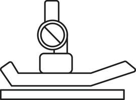 Sewign machine part icon in flat style. vector