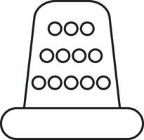 Illustration of thimble icon for sewing concept. vector