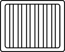 Prisoner cell sign or symbol. vector