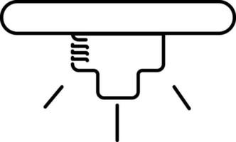 icono de fumar detector. vector