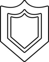 Vector sign or symbol of Shield.