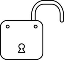 Sign or symbol of Open lock. vector