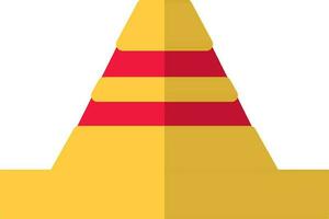 Yellow Traffic cone icon. vector