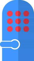 Locker icon in red and blue color. vector