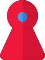 Illustration of Keyhole in red and blue color. vector