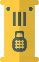 Safe icon in yellow and gray color. vector