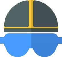 Illustration of Helmet and sunglasses. vector