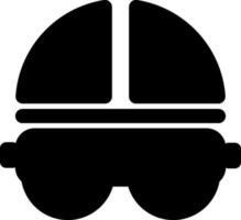 Illustration of hat and sunglasses in black color. vector