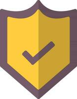 Security shield with check mark sign. vector