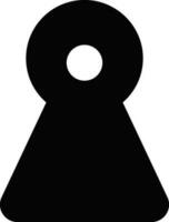 Black and white icon of keyhole. vector