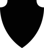 Security shield silhouette of black color. vector