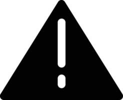 Warning icon in black and white color. vector