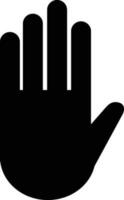 Stop Hand sign or symbol in black color. vector
