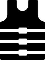 Swimming jacket in black and white color. vector