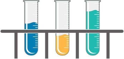 Flat style illustration of test tubes. vector