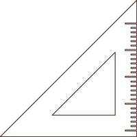 Flat illustration of triangle ruler. vector