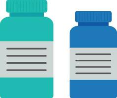 Flat illustration of medicine bottles. vector