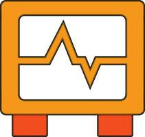 Mechanical ventilation in orange and yellow color. vector