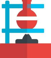 Red and blue chemical experiment tube. vector