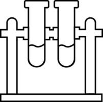 plano estilo ilustración de prueba tubos vector